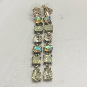 Impressions Dangle Stud Brushed Metal Fancy Statement Earrings